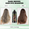 Picture of KAISASA Dark Brown Hair Dye Shampoo 3 in 1，Argan Natural Herbal Hair Color Shampoo Covers Gray Hair for Women and Men (16.9 fl.oz Dark Brown)