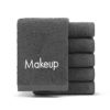 Picture of Arkwright Makeup Towels - Pack of 6 - Soft & Gentle Cotton Washcloth Face Make Up Remover, Reusuable Eraser Cloth Essentials for Hosts & Artists, 13 x 13 in, Grey