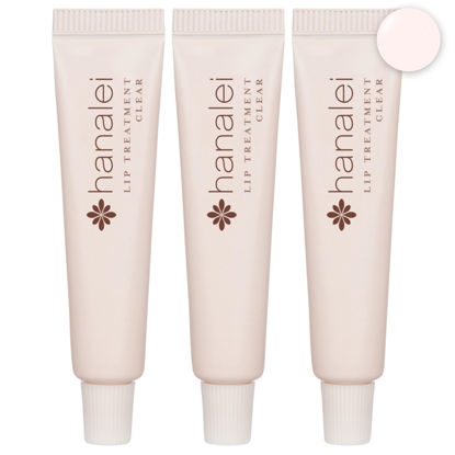 Picture of Cruelty-Free and Paraben-Free Lip Treatment to Soothe Dry Lips by Hanalei - Made with Kukui Oil, Shea Butter, Grapeseed Oil - Made in USA - Clear Travel-Size 3 Pack (5ml/5g/0.17oz x 3 tubes)