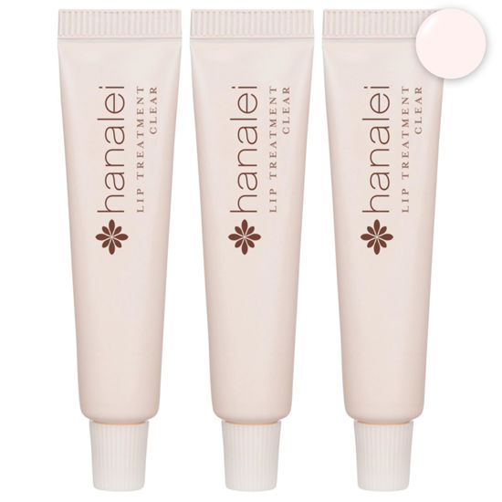 Picture of Cruelty-Free and Paraben-Free Lip Treatment to Soothe Dry Lips by Hanalei - Made with Kukui Oil, Shea Butter, Grapeseed Oil - Made in USA - Clear Travel-Size 3 Pack (5ml/5g/0.17oz x 3 tubes)