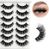 Picture of Yasnai Lashes Fluffy Thick False Eyelashes Faux Mink Lashes Fake lashes 14 Pairs Pack 9D Wispy Cat Eye Lashes