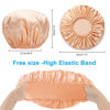 Picture of AmazerBath 4-Pack Shower Caps for Women, Double Waterproof Layers Bathing Shower Hat Hair Protection EVA Shower Caps Reusable, Medium Size