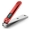 Picture of MR.GREEN Nail Clippers Curved Blades Fingernail Cutter Nippers Manicure Scissors Stainless Steel Pedicure Tools with Nail Flies (Medium-Red)