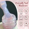 Picture of Born Pretty Jelly Gel Nail Polish, Shimmer Glitter Snow Jelly Gel, Milky Pink Translucent Natural Gel Nail Polish, Manicure Salon DIY for Women Girls 15ML