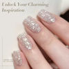 Picture of Born Pretty Christmas Silver Glitter Gel Nail Polish Sparkly Shine Gel Nail Polish Nail Art Manicure DIY 15ml