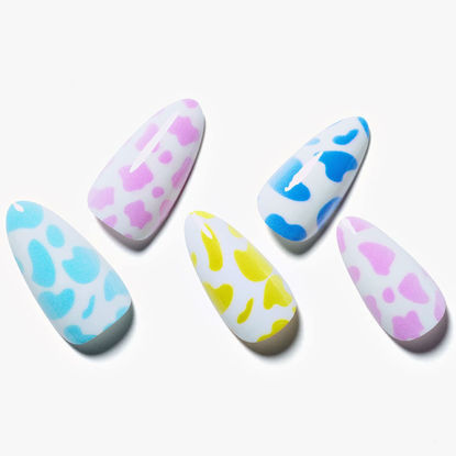 Picture of Easter Press on Nails Short Almod Color Cow-Almond