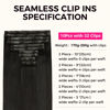 Picture of Lashey Seamless Clip in Hair Extensions Real Human Hair Invisi Edge 10pcs 190g Thick Straight Clip in Hair Extensions with PU Weft Natural Black 16 Inch Real Hair Extensions for Black Women