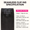 Picture of Lashey Seamless Clip in Hair Extensions 20 Inch 110g 7pcs Yaki Straight Clip in Hair Extensions Human Hair Natural Black Extensions Remy Hair Extensions Clip in Human Hair