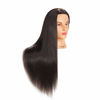 Picture of Hairingrid 26"-28" Mannequin Head Hair Styling Training Manikin Cosmetology Doll Head Synthetic Fiber Hair and Free Clamp Holder (Black)