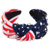 Picture of Ardorchid American Flag Knotted Headbands 4th of July Independence Day USA Patriotic Rhinestone Hair Accessories Wide Knotted Headbands for Women Girls Gifts