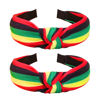Picture of Ardorchid Rasta Headbands African Jamaica Juneteenth knotted Headband for Women Girls Elastic Hairband Hair Hoop No Slip Hair Accessories Gifts
