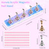 Picture of ANGNYA 2 Set Nail Stand, Aurora Nail Holder for Painting Nail Stand for Press on with 96 Pcs Reusable Sticky Putty Nail Display Stand Nail Hand Practice Magnetic Nail Art Tools for Homes and Salons