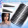 Picture of Pleell Lash Clusters 320 Pcs Individual Lashes Clusters 7-16 MM Cat Eye Wispy Eyelash Clusters D Curl 80D Cluster Eyelash Extensions Easy Diy Lash Extension Cluster at Home