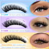 Picture of Pleell Lash Clusters 320 Pcs Individual Lashes Clusters 7-16 MM Cat Eye Wispy Eyelash Clusters D Curl 80D Cluster Eyelash Extensions Easy Diy Lash Extension Cluster at Home