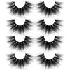 Picture of Calphdiar Mink Eyelashes Fluffy Siberian Mink Lashes 5D Dramatic Long Handmade Eye Lashes Pack 4 Pairs