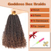 Picture of Goddess Box Braids Crochet Hair With Curly Ends 10 Inch Bohomian Box Braids Crochet Braids 8 Packs 3X Crochet Braids Synthetic Braiding Hair Extension for Black Women(10 Inch (Pack of 8),T1B 33)………