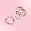 Picture of SILKIE x4 Set 100% Pure Mulberry Silk Pink Nude Neutral Skinny Scrunchies Travel Pouch Everyday Hair Ties Elastics Hair Care Ponytail Holder No Damage (Nudes)