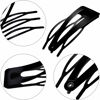 Picture of Chinco 24 Pcs Double Grip Hair Clips Metal Snap Clips Women Barrettes for Hair Making, Salon Supplies(Black,2 Inch)