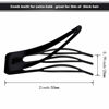 Picture of Chinco 24 Pcs Double Grip Hair Clips Metal Snap Clips Women Barrettes for Hair Making, Salon Supplies(Black,2 Inch)