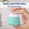 Picture of Gemice Travel Containers for Toiletries, Silicone Cream Jars TSA Approved Travel Size Containers with Toiletry Bag, Wide Mouth Leak-proof Travel Accessories with Lid for Cosmetic Cream (4 Pack)
