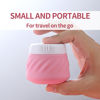 Picture of Gemice Travel Containers for Toiletries, Silicone Cream Jars TSA Approved Travel Size Containers with Toiletry Bag, Wide Mouth Leak-proof Travel Accessories with Lid for Cosmetic Cream (4 Pack)