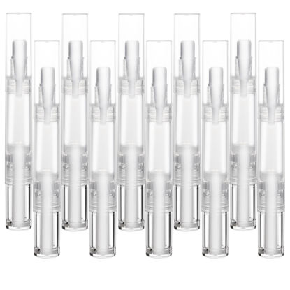 Picture of UPZIGS 10 ps 5ml Empty Cuticle Oil Pen, Nail Oil Twist Pen with Brush, Eyelash Growth Liquid Tube, Cosmetic Lip Gloss Container