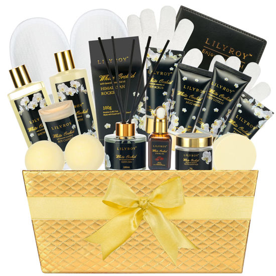 Picture of 18 Pcs Valentines Day Gifts Spa Gift Set for Women Gifts Mothers Fathers Day Spa Gift Basket Set for Women Men Christmas Birthday Bath and Body Gift Basket Set for Women Bath Kit Spa Kit Bath Spa Set