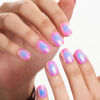 Picture of GLAMERMAID Press on Nails Extra Short Squoval, Valentine's Day Handmade Pink Blue Chrome Gel Glue on Nails, 24Pcs Glossy Round Reusable UV Finish Fake Nails Acrylic False Nails Manicure Kits for Women