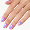 Picture of GLAMERMAID Press on Nails Extra Short Squoval, Valentine's Day Handmade Pink Blue Chrome Gel Glue on Nails, 24Pcs Glossy Round Reusable UV Finish Fake Nails Acrylic False Nails Manicure Kits for Women