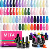 Picture of MEFA 35 Pcs Neon Gel Nail Polish Set, 32 Colors Summer Bright Gel Polish Set with Matte/Glossy Base Top Coat Pink Collection Nail Art Manicure DIY Salon Home Decoration Beginners Gifts for Women