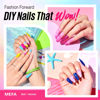 Picture of MEFA 35 Pcs Neon Gel Nail Polish Set, 32 Colors Summer Bright Gel Polish Set with Matte/Glossy Base Top Coat Pink Collection Nail Art Manicure DIY Salon Home Decoration Beginners Gifts for Women