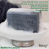 Picture of Australian Botanical African Black Soap with Activated Charcoal and Peppermint Oil 6.6 oz, Pack of 8 Activated Charcoal Soap with Raw Organic Shea Butter, for All Skin Types