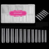 Picture of SITELENABY Acrylic 3XL Full Cover Square Nail Tips, 12 Sizes, 360pcs, Clear, Glossy Finish