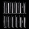 Picture of SITELENABY Acrylic 3XL Full Cover Square Nail Tips, 12 Sizes, 360pcs, Clear, Glossy Finish