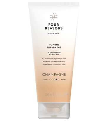 Picture of Four Reasons Color Mask - Champagne Blonde - (27 Colors) Toning Treatment, Color Depositing Conditioner, Tone & Enhance Color-Treated Hair - Semi Permanent Hair Dye, Vegan and Cruelty-Free, 6.76 fl oz