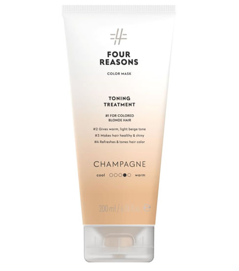 Picture of Four Reasons Color Mask - Champagne Blonde - (27 Colors) Toning Treatment, Color Depositing Conditioner, Tone & Enhance Color-Treated Hair - Semi Permanent Hair Dye, Vegan and Cruelty-Free, 6.76 fl oz