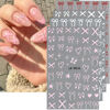 Picture of Heart Bows Nail Art Stickers Heart Bows Nail Decals Black White Red Pink Bow Tie Nail Design Stickers for Nail Art Supplies Valentine's Day Nail Stickers for Women Girls DIY Acrylic Nails Decoration