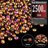 Picture of BELLEBOOST 2500pcs 5mm Resin Rhinestones Bulk, Gold Rose AB Flatback Round Jelly Rhinestones Non Hotfix Crystal Gems Large Quantity Wholesale for DIY Crafts Clothes Bottles Face Makeup Manicure