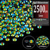 Picture of BELLEBOOST 2500pcs 5mm Resin Rhinestones Bulk, Emerald Black AB Flatback Round Jelly Rhinestones Non Hotfix Crystal Gems Large Quantity Wholesale for DIY Crafts Clothes Face Makeup Manicure