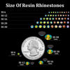 Picture of BELLEBOOST 2500pcs 5mm Resin Rhinestones Bulk, Emerald Black AB Flatback Round Jelly Rhinestones Non Hotfix Crystal Gems Large Quantity Wholesale for DIY Crafts Clothes Face Makeup Manicure