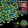 Picture of BELLEBOOST 1500pcs 6mm Resin Rhinestones Bulk, Emerald Black AB Flatback Round Jelly Rhinestones Non Hotfix Crystal Gems Large Quantity Wholesale for DIY Crafts Clothes Face Makeup Manicure