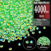 Picture of BELLEBOOST 4000pcs 4mm Resin Rhinestones Bulk, Transparent Grass Green AB Flatback Round Jelly Rhinestones Non Hotfix Crystal Gems Large Quantity Wholesale for DIY Crafts Clothes Face Makeup Manicure