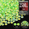 Picture of BELLEBOOST 2500pcs 5mm Resin Rhinestones Bulk, Fluorescent Green AB Flatback Round Jelly Rhinestones Non Hotfix Crystal Gems Large Quantity Wholesale for DIY Crafts Clothes Face Makeup Manicure