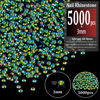 Picture of BELLEBOOST 5000pcs 3mm Resin Rhinestones Bulk, Emerald Black AB Flatback Round Jelly Rhinestones Non Hotfix Crystal Gems Large Quantity Wholesale for DIY Crafts Clothes Face Makeup Manicure