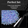 Picture of 2500pcs 5mm Resin Rhinestones Bulk, Sky Blue AB Flatback Round Jelly Rhinestones Bedazzling Non Hotfix Crystal Gems Large Quantity Wholesale for DIY Crafts Clothes Tumblers Face Makeup Manicure