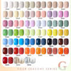 Picture of GAOY 42 Pcs Gel Nail Polish Kit, Red Green Blue Jelly Nude Glitter Colors All Seasons Gel Nail Polish Set with Glossy & Matte Top Coat and Base Coat for Nail Art DIY at Home