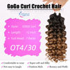 Picture of 7 Packs GoGo Curl Crochet Hair 12 Inch Short Curly Crochet Hair for Women Water Wave Beach Curl Deep Twist Crochet Braids Synthetic Braiding Hair Extensions (12 Inch, OT4/30)