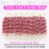 Picture of 7 Packs GoGo Curl Crochet Hair 10 Inch Short Strawberries & Cream Curly Crochet Hair for Women Deep Wave Beach Curl Crochet Braids Synthetic Braiding Hair Extensions (10 Inch, Strawberries & Cream)