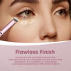 Picture of Lamora Concealer Makeup Brush Under Eye - Mini Angled Flat Top Kabuki Nose Contour Brush - Ideal for Concealing Blending Setting Buffing with Powder Liquid Cream Cosmetic - Pro Small Foundation Brush