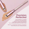 Picture of Lamora Concealer Makeup Brush Under Eye - Mini Angled Flat Top Kabuki Nose Contour Brush - Ideal for Concealing Blending Setting Buffing with Powder Liquid Cream Cosmetic - Pro Small Foundation Brush
